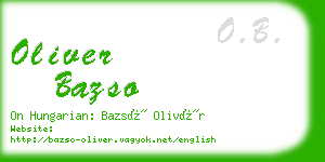 oliver bazso business card
